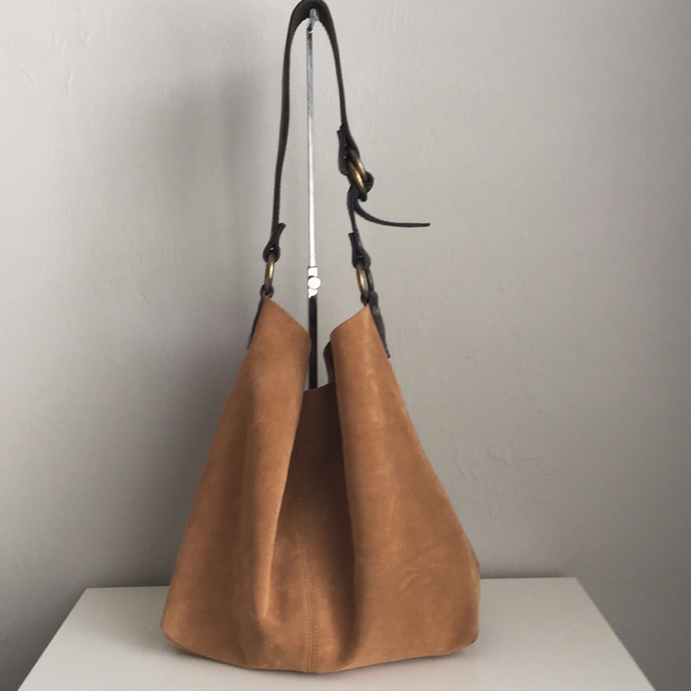 Beautiful light brown suede hobo lucky brand bag